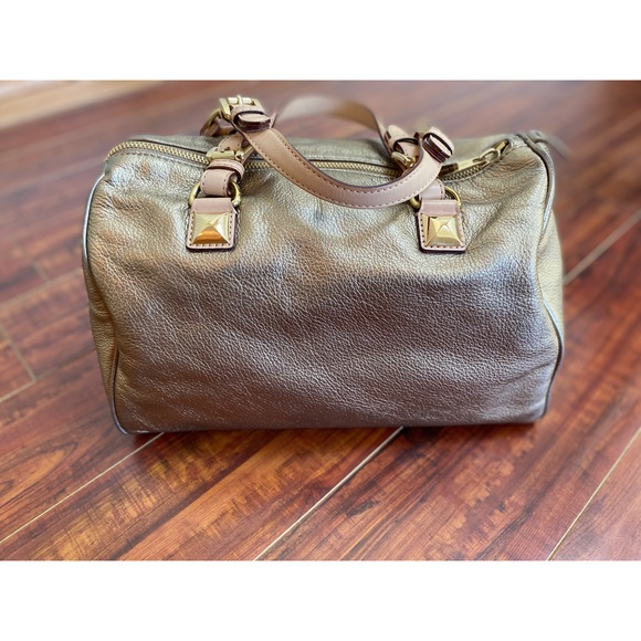 Michael Kors Mini Gold Duffle Satchel Handbag - Picture 4 of 7